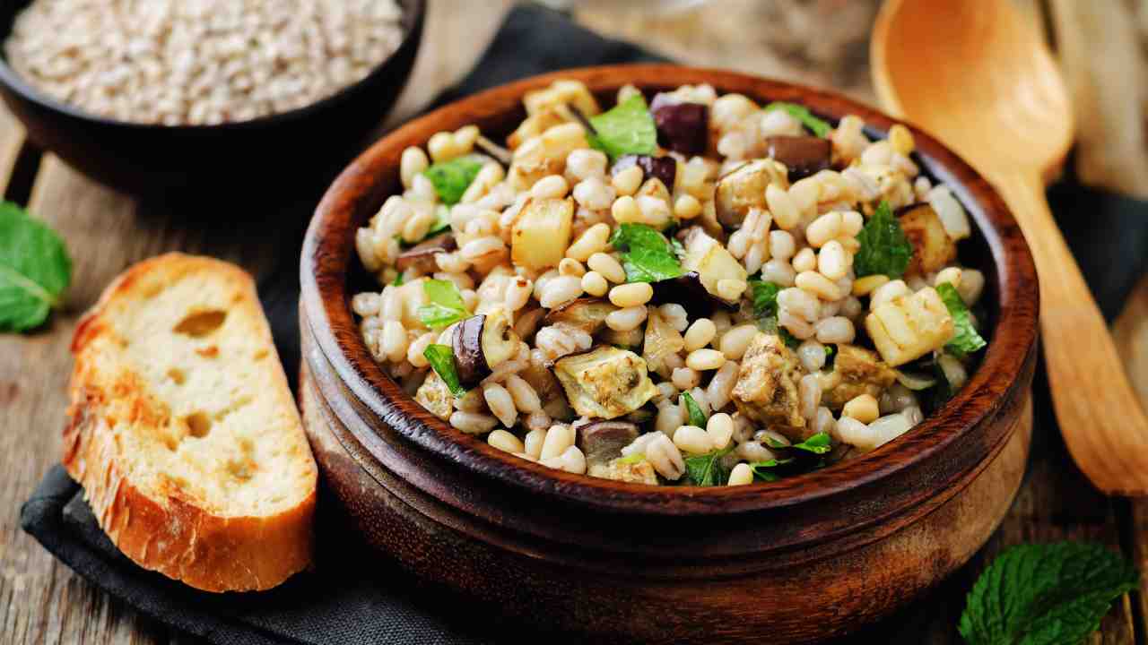 Orzo con melanzane