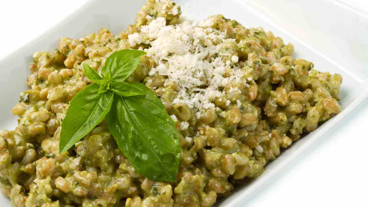 Farro al pesto di basilico