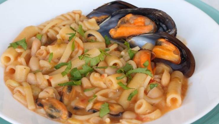 Pasta fagioli e cozze ricetta