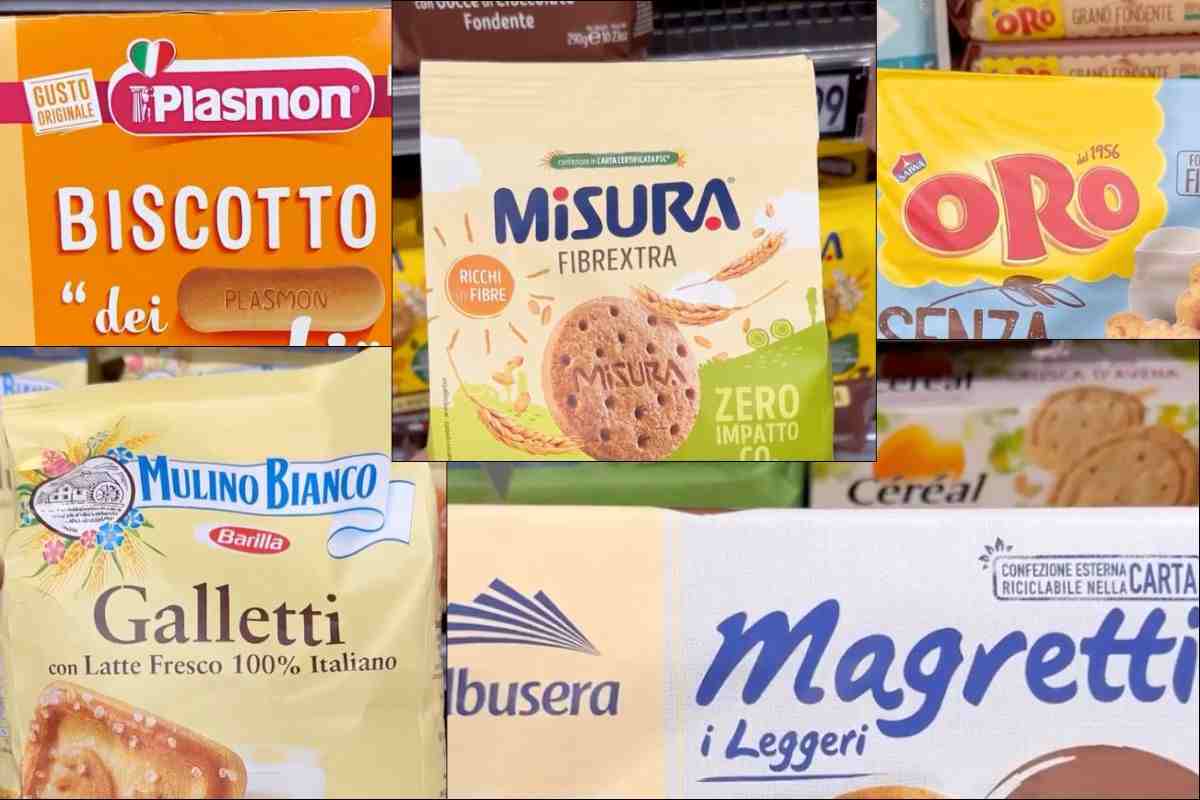 Alcune marche di biscotti confezionati